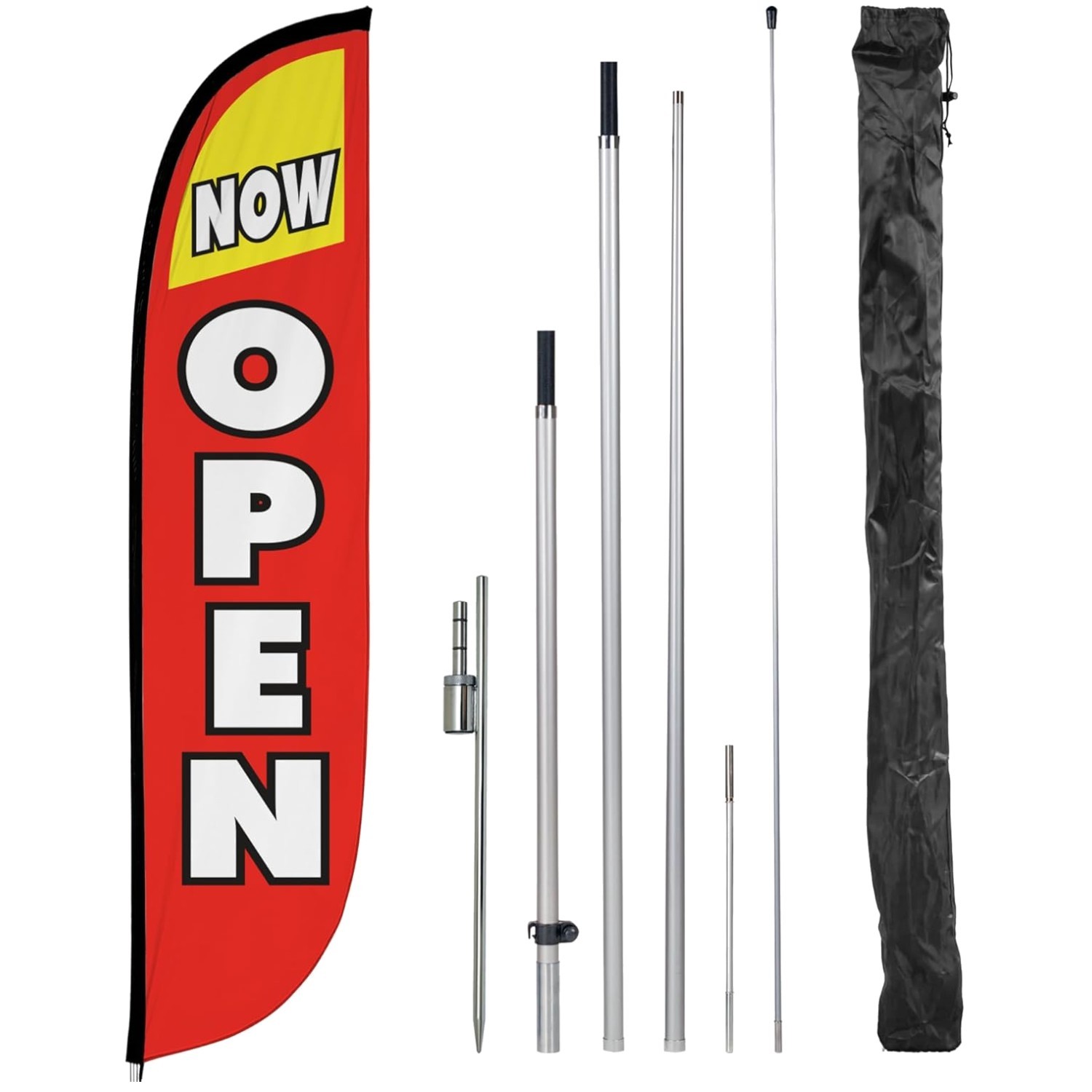 Outdoor Feather Flag Banner – Grand Opening – UV Resistant