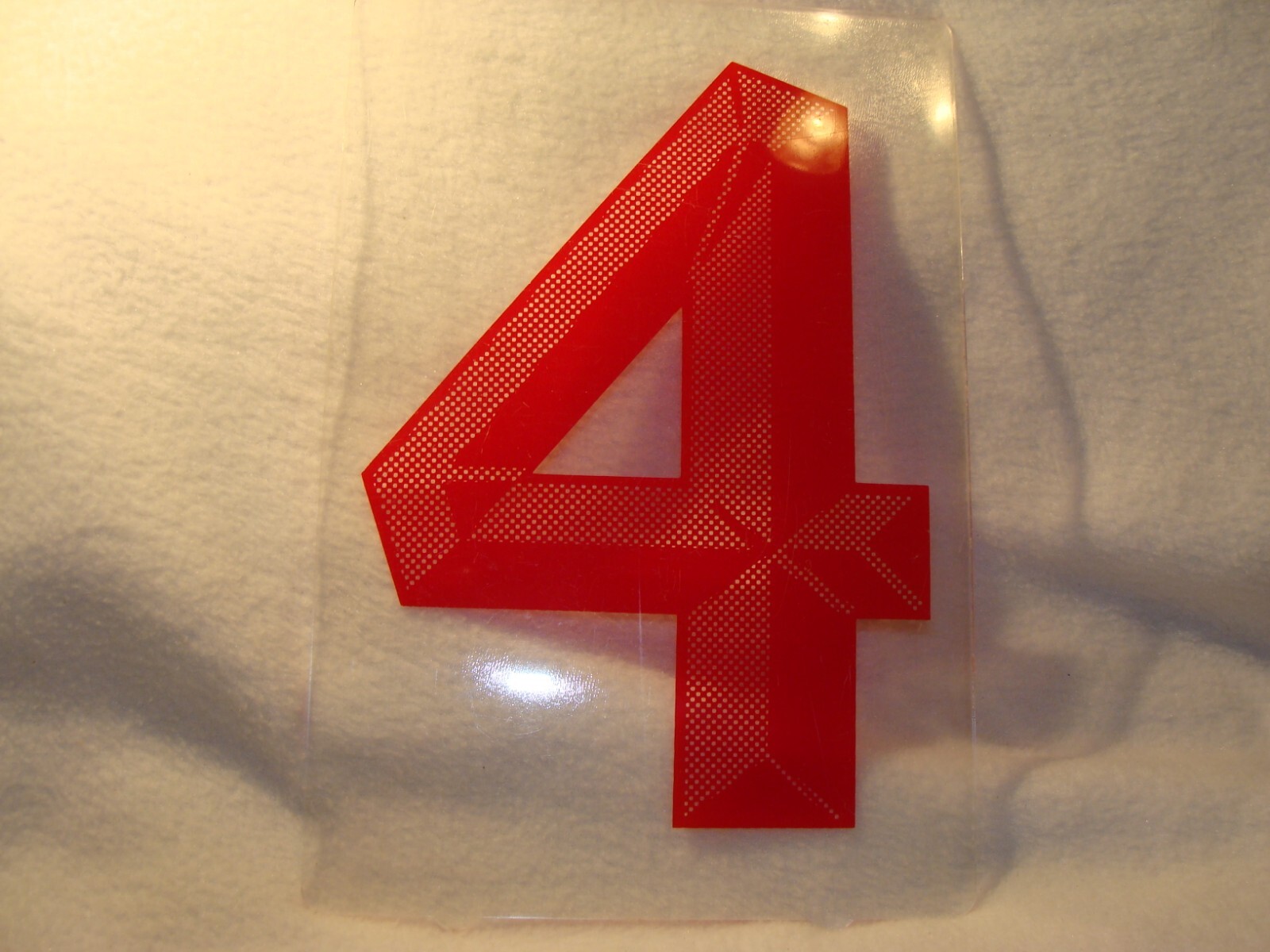 E-Z Change 8″ Marquee Sign Number 3-D Style Number “4” Used