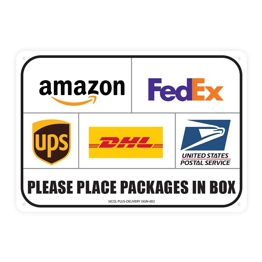 Package Delivery Sign, Please Place Packages in a Box, Delivery Instructions …