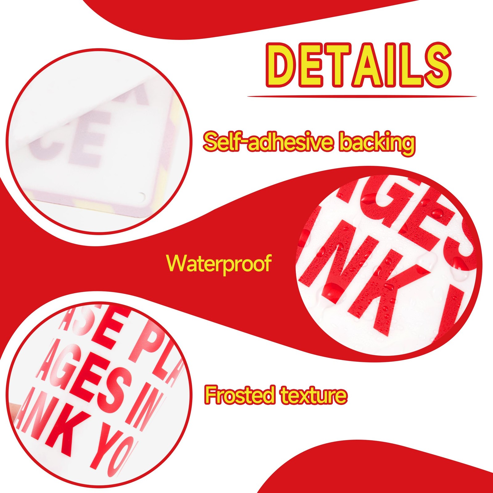 Delivery Signs for Packages, -Adhesive Waterproof and Durable Place Packages …