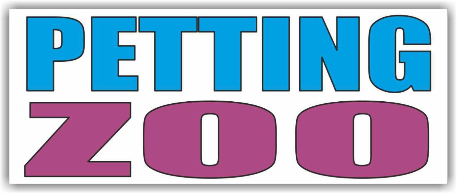 PETTING ZOO Advertising Banner Vinyl Sign Grooming dog vet animals cat shop