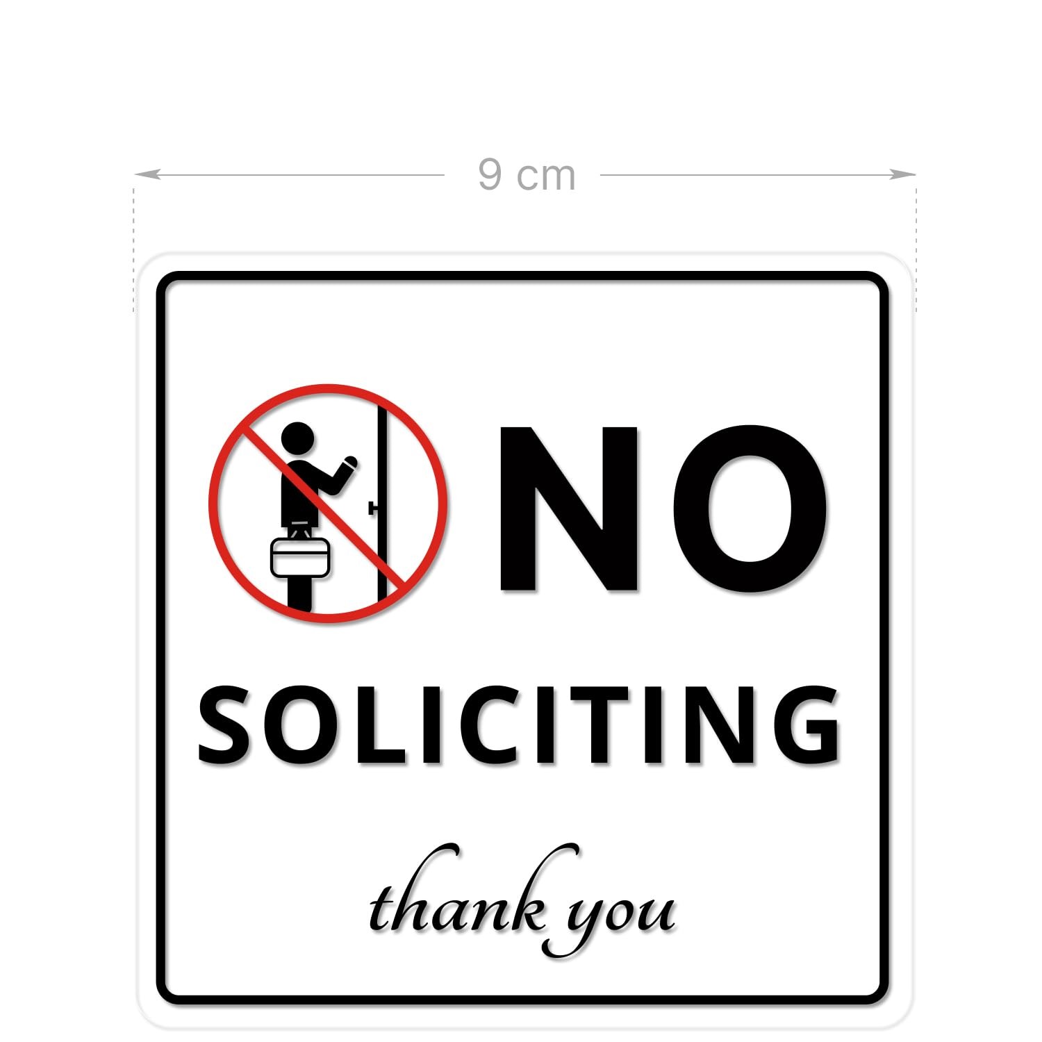 dealzEpic – Clear Transparent No Soliciting Sign Decal – Durable PVC Material…