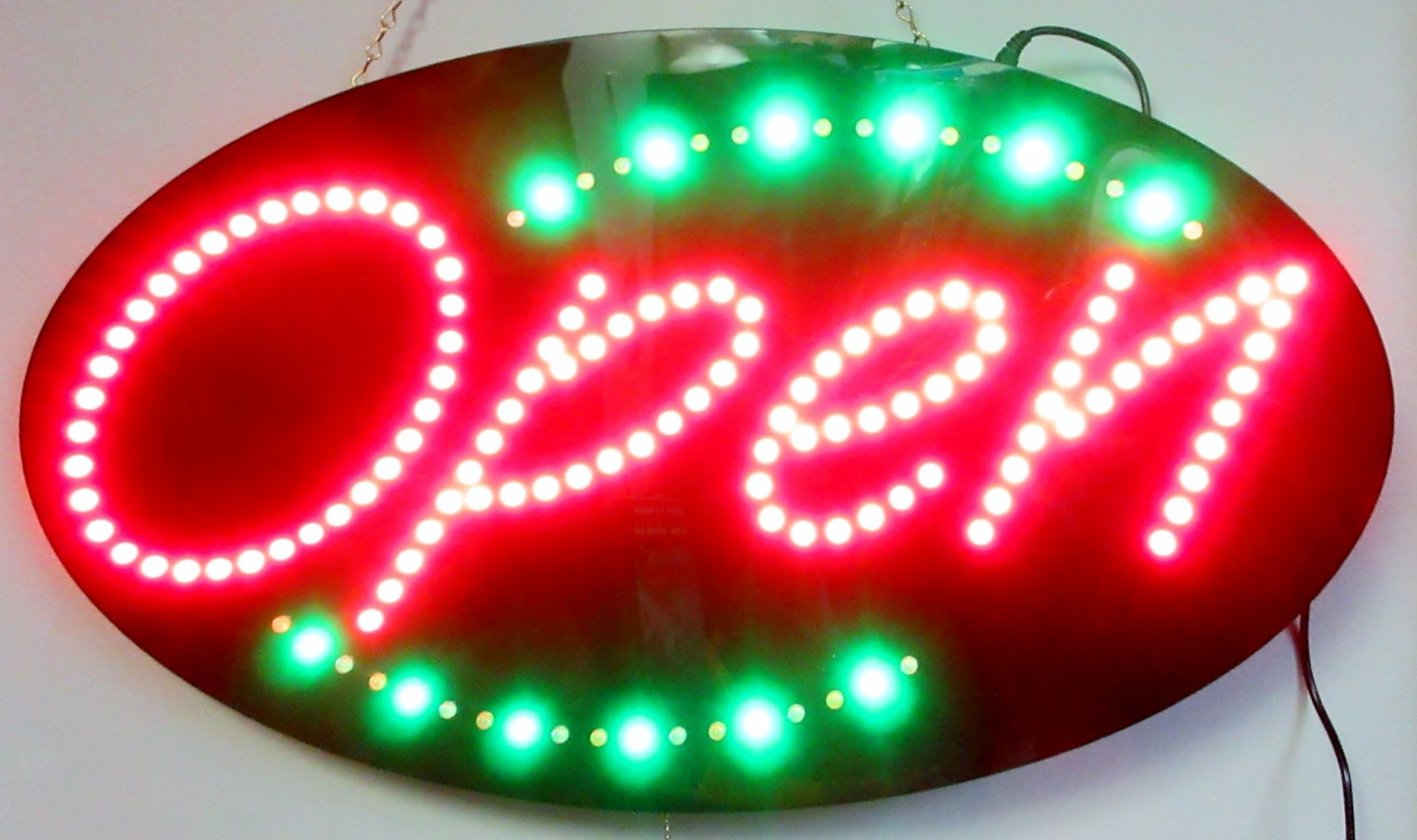 Used Flashing LED Oval “OPEN” Sign 27″ x 15″ / Good Condition & Works Great!!!!!