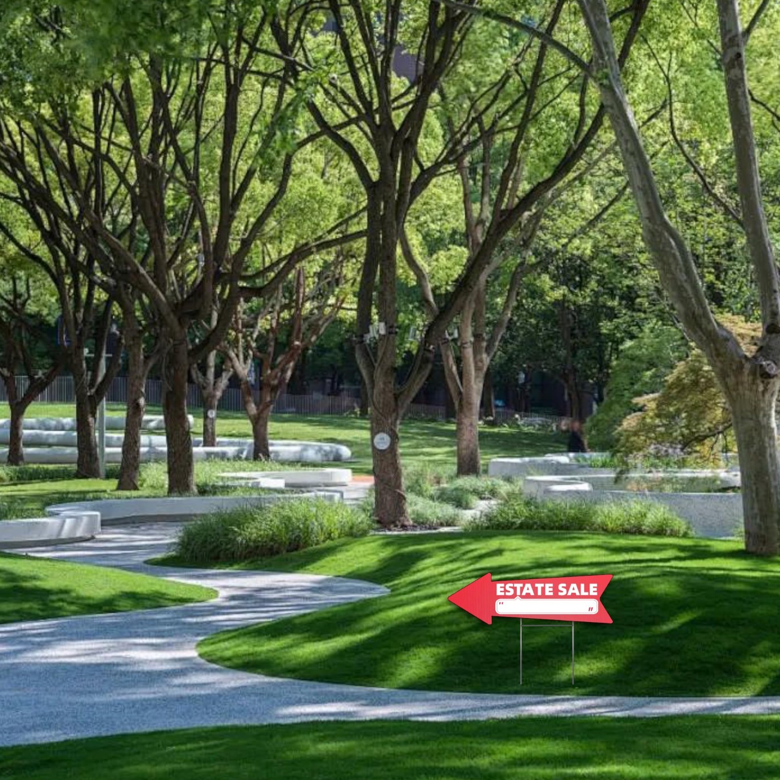 10 Pack Large Estate Sale Red Arrow Yard Signs with Stakes – 23″x7.2″, Double-Si