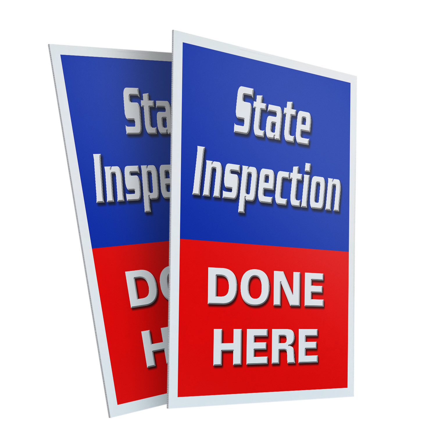 State Inspection Done Here 24″ x 36″ 2 Pack Of Store Sign Plastic Or Decal