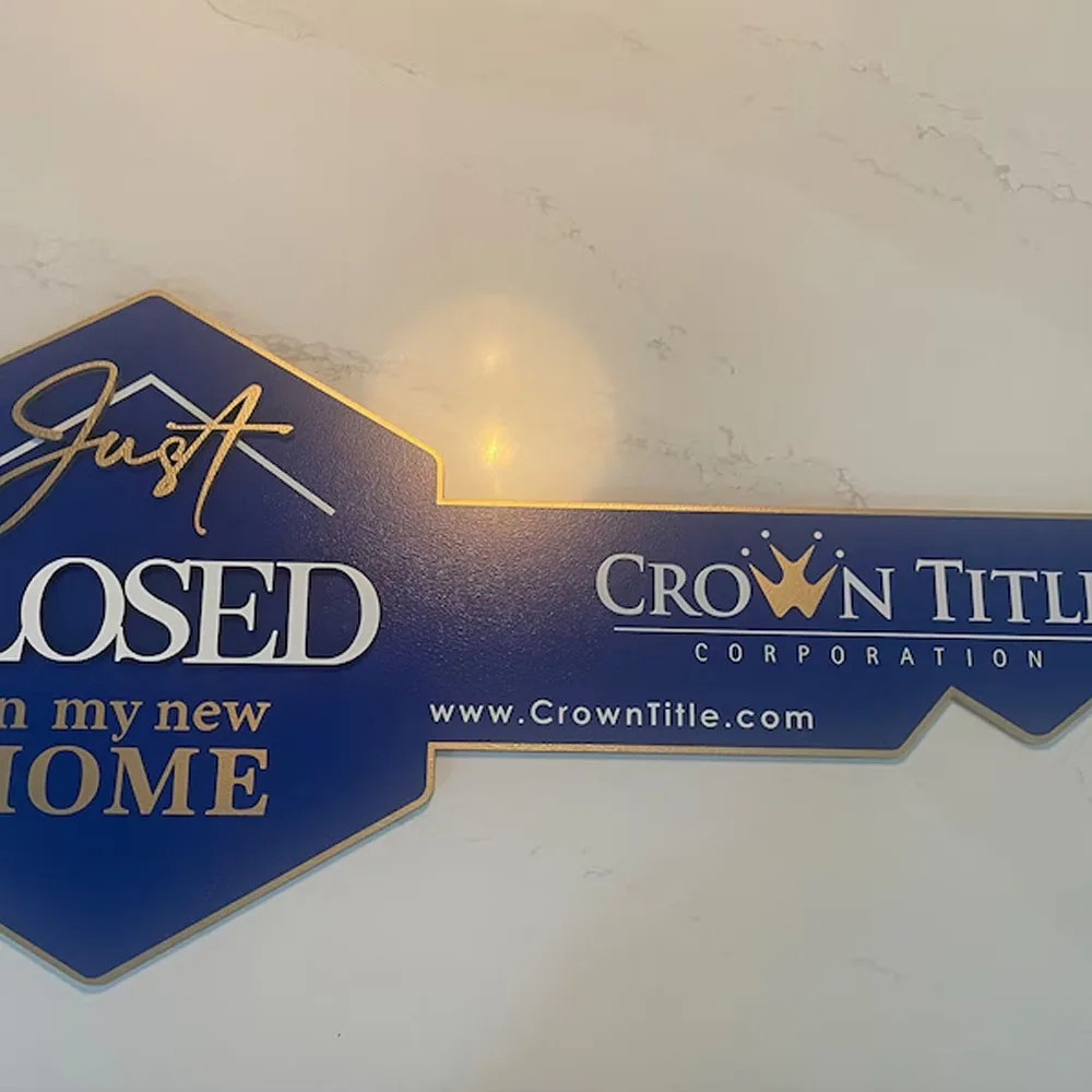Just Closed on My New Home Key Sold Sign 3D Closing Photo Prop Key Shape