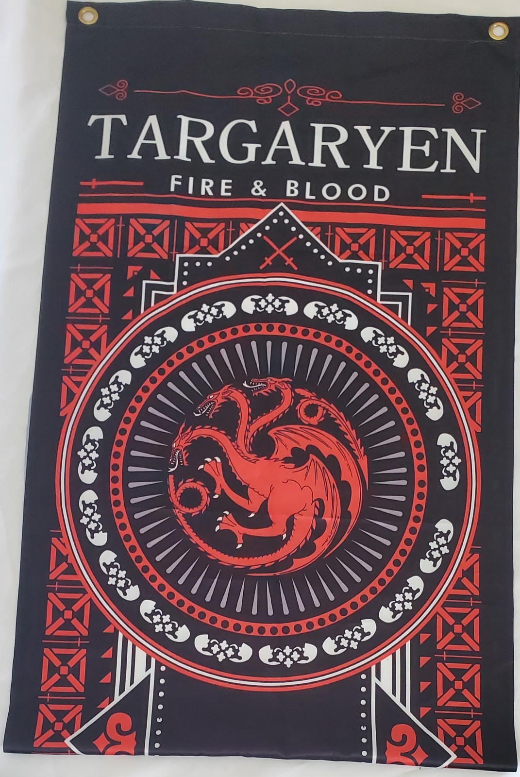 2 Pack Stark & Targaryen Game of Thrones Banner Flag Wall Hanging Decor 19×59
