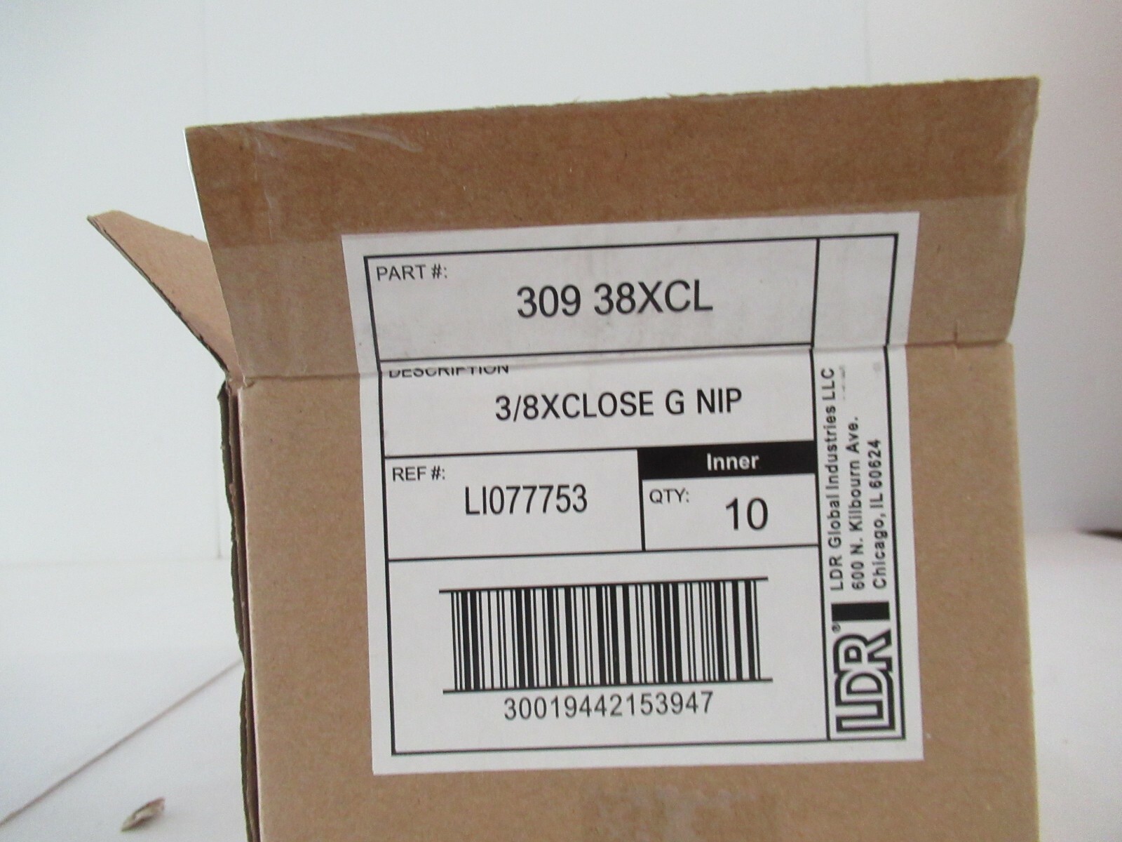 (Box of 10) LDR Pipe Décor Industrial Steel Grey 3/8 x 1-1/4 Inch Length