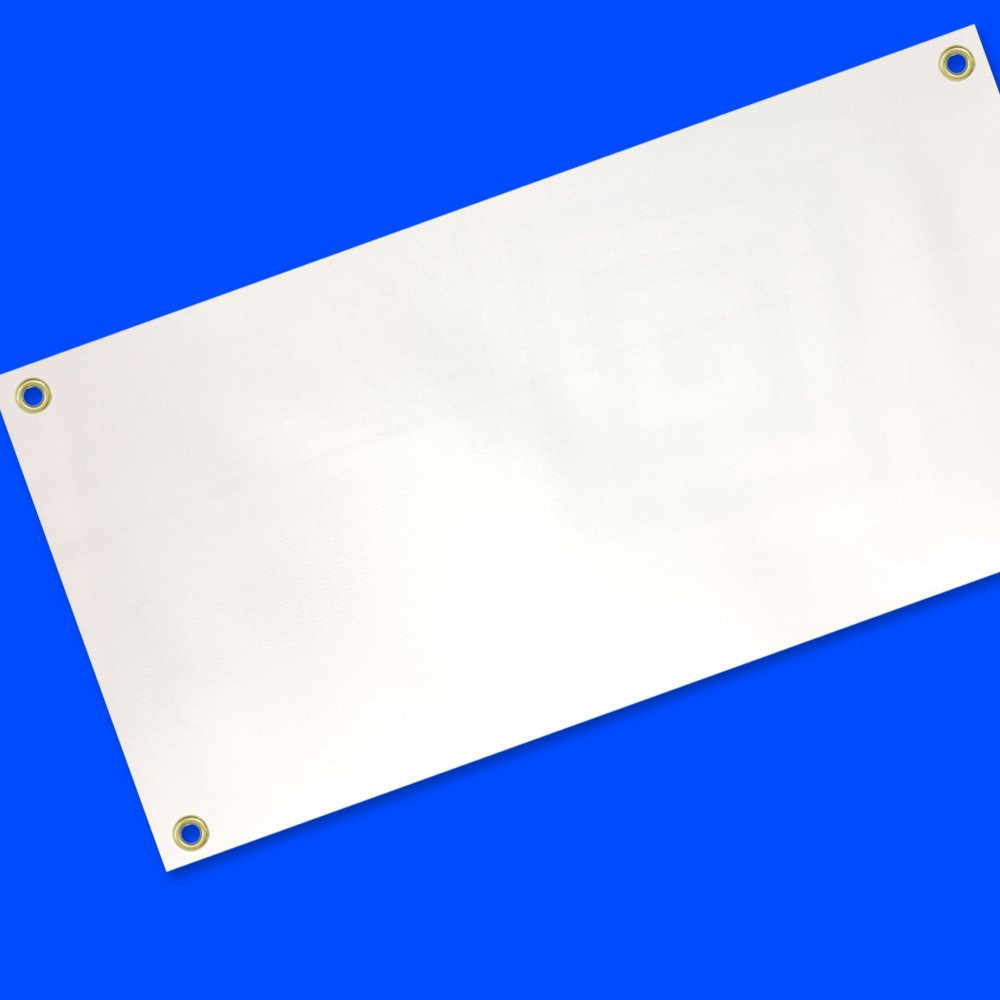 4 Less Co 2×8 Feet Blank Vinyl Banner White Sign with Grommets