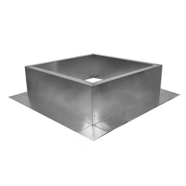 Box Is 19 In. Wide X 19 In. Long X 6 In. High Aluminum Roof Curb