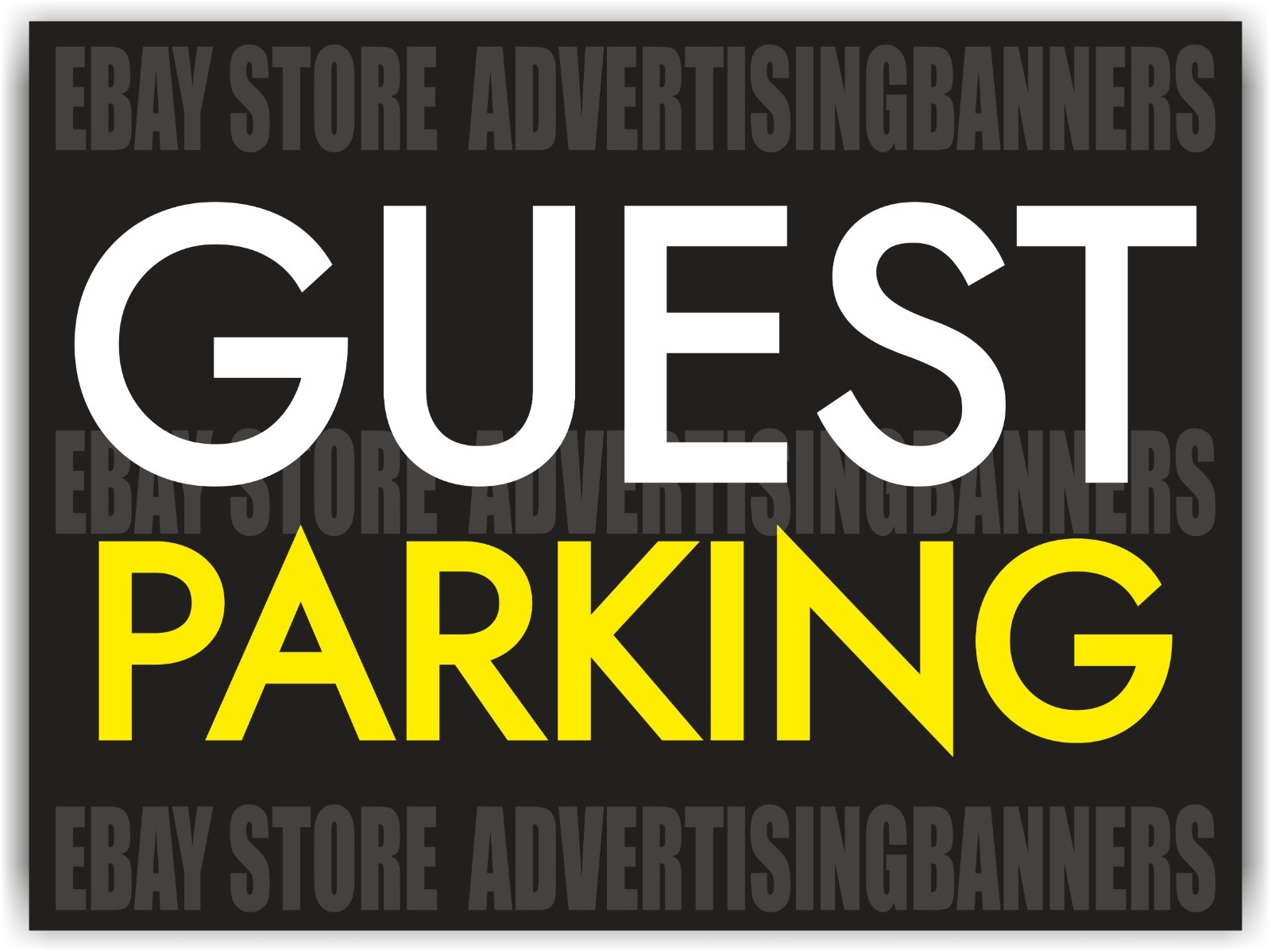 GUEST PARKING Yard Sign with H-Stakes Driver Bike Motorcycle Welcome Car Park