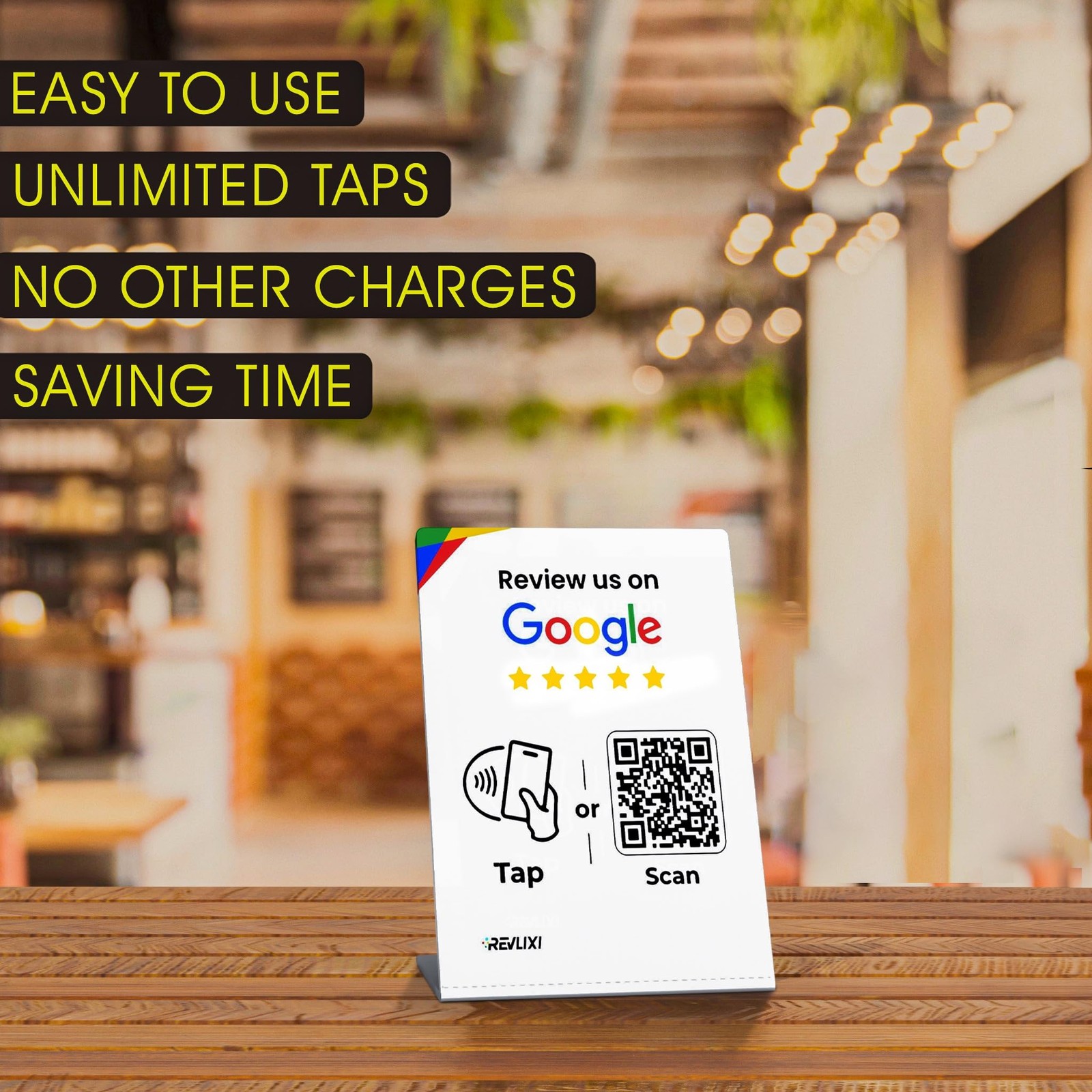 Google Review Stand (3 PCS)- Boost Reviews w/Reusable Google Review Tap Card …