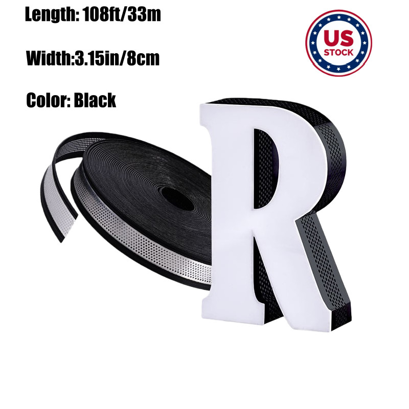 USA 108ft Black Aluminum Plastic Coil with Edge for Channel Letter Making Signs
