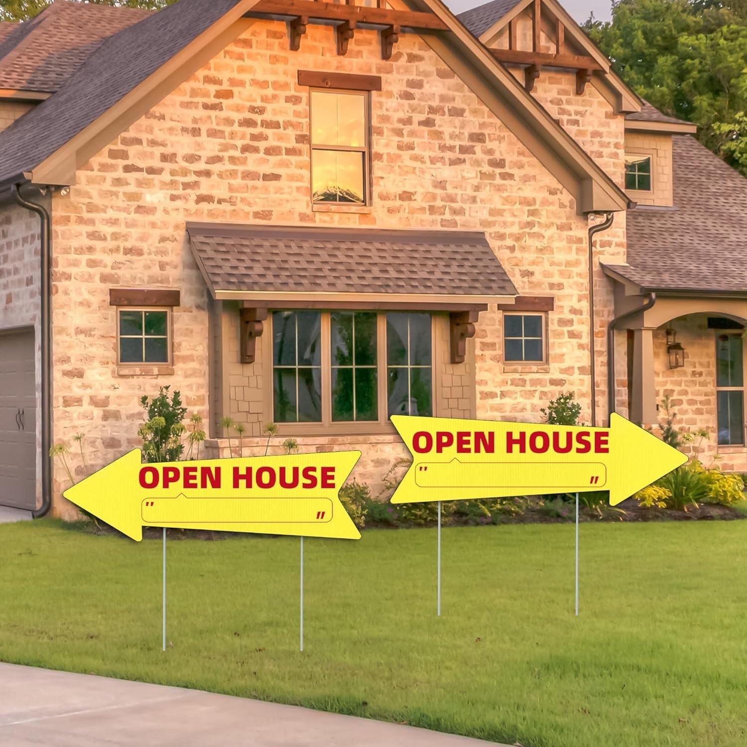 with Stakes-16 x 5 in Double Sided, Open House Real Estate Signs, Property Sa…