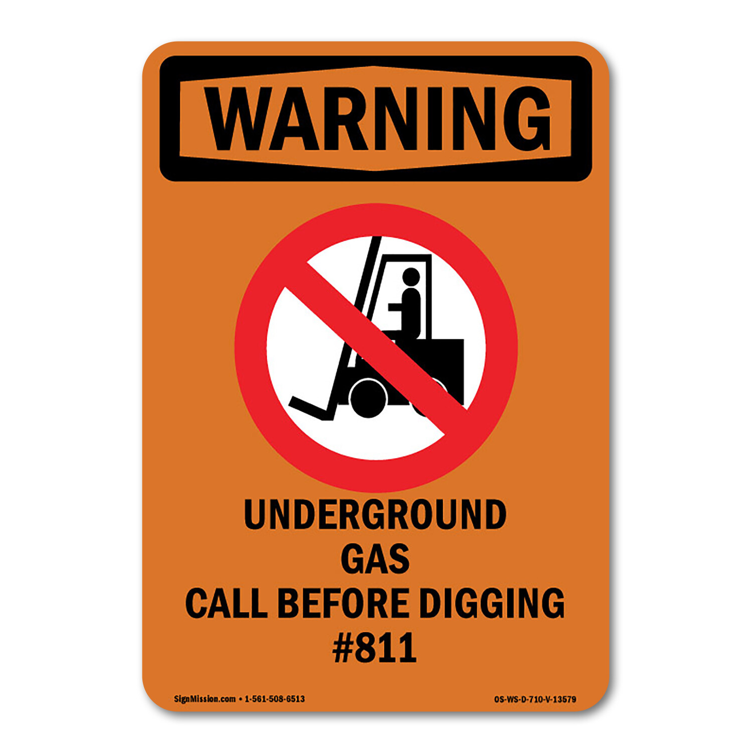 OSHA WARNING Sign – Underground Cable With Symbol| �Made in the USA
