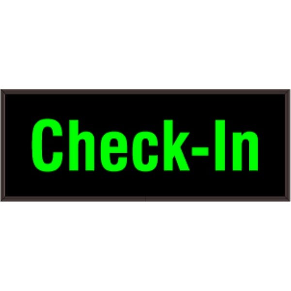 Signal-Tech 52774 PHX718G-N356/120-277VAC Check-In Outdoor Sign