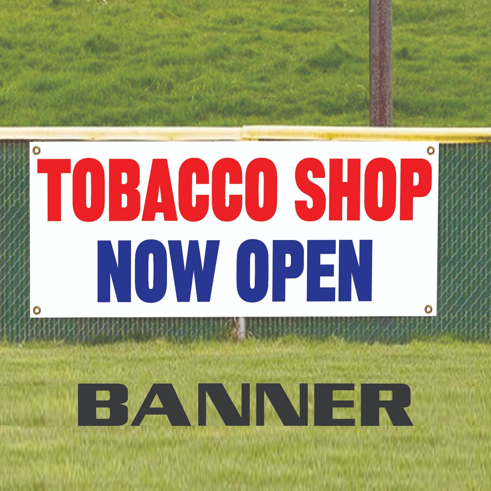 Tobacco Shop Now Open Vinyl Banner Advertise Display Outdoor Printed Flag Banner