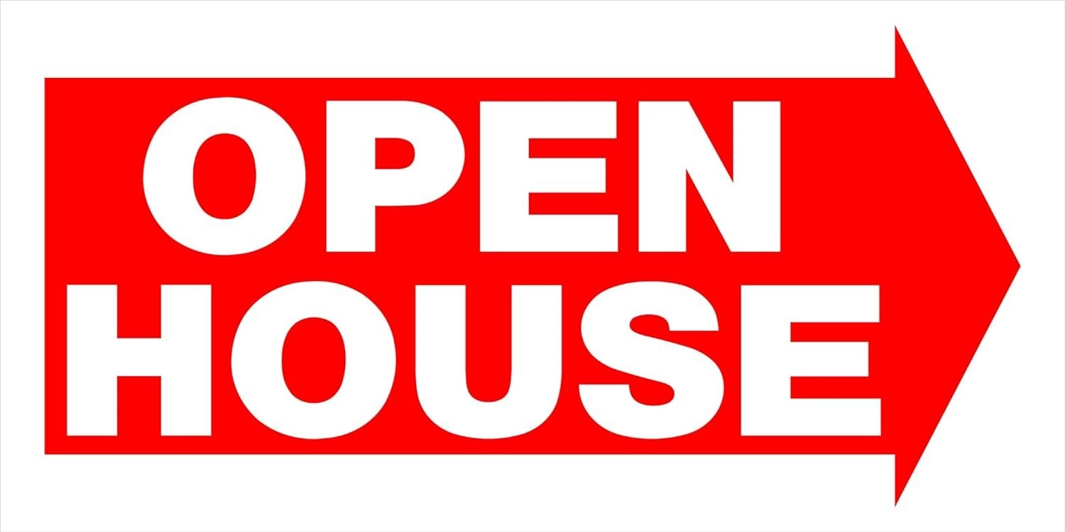 Hillman Plastic Open House with Arrow Sign, 12 in. x 24 in. 2-Pack