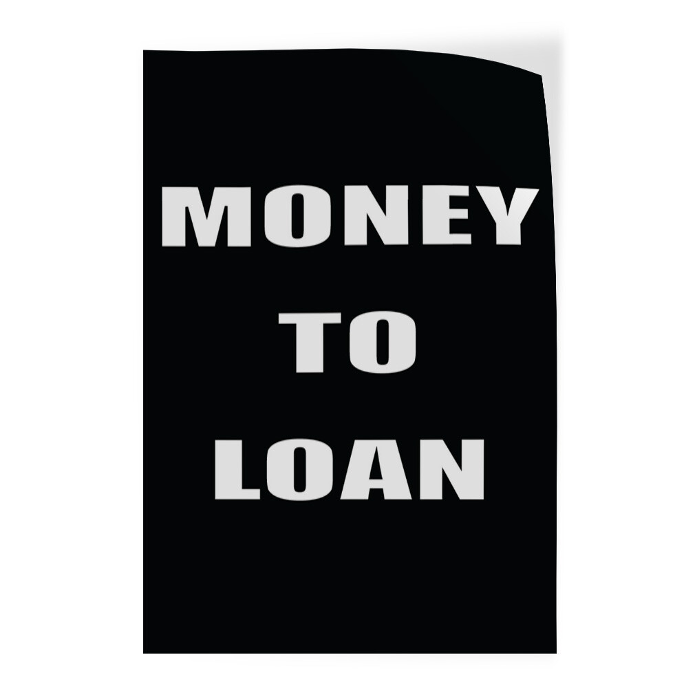 Door Decals Vertical Vinyl Stickers Multiple Sizes Money to Loan Style 6 Vinyl