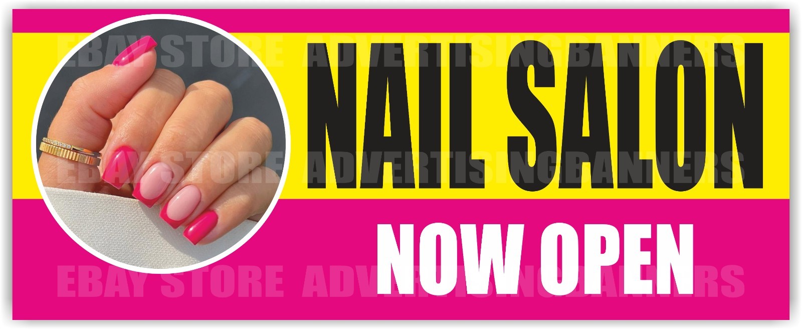 NAIL SALON NOW OPEN Advertising Banner Vinyl Mesh Sign manicure beauty shop spa