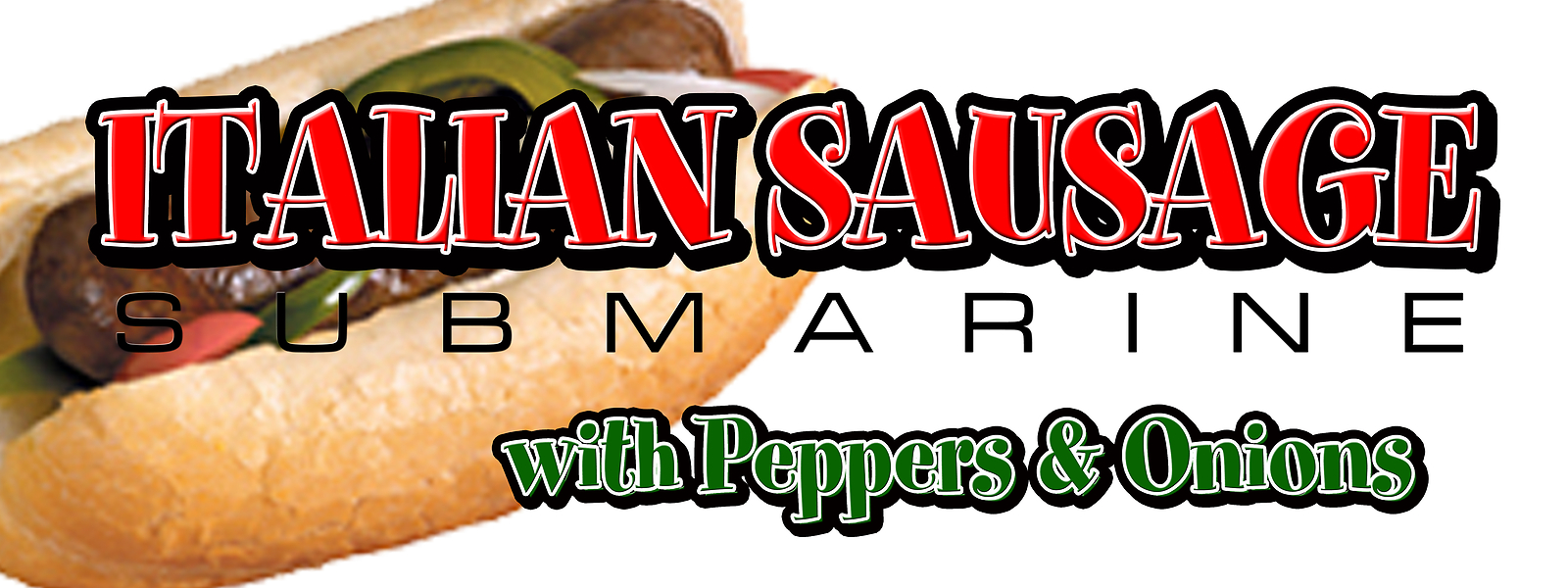ITALIAN SAUSAGE SUB Concession Decal sign hero peppers cart trailer stand
