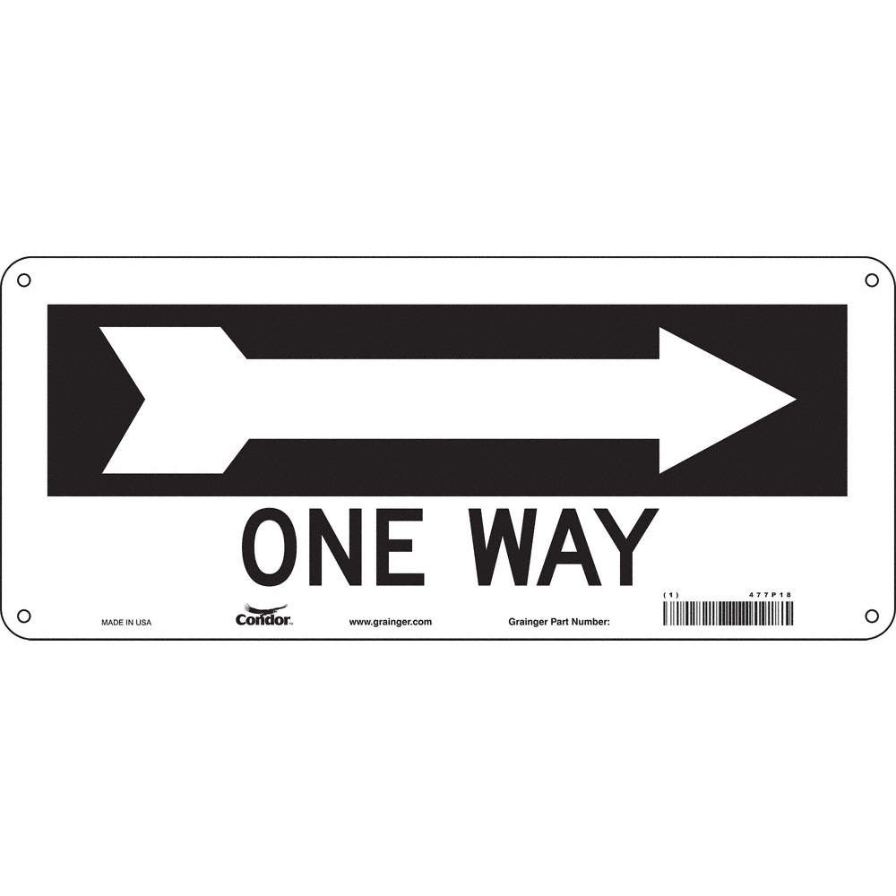 CONDOR 477P18 Safety Sign,6 1/2in x 14in,Polyethylene 477P18