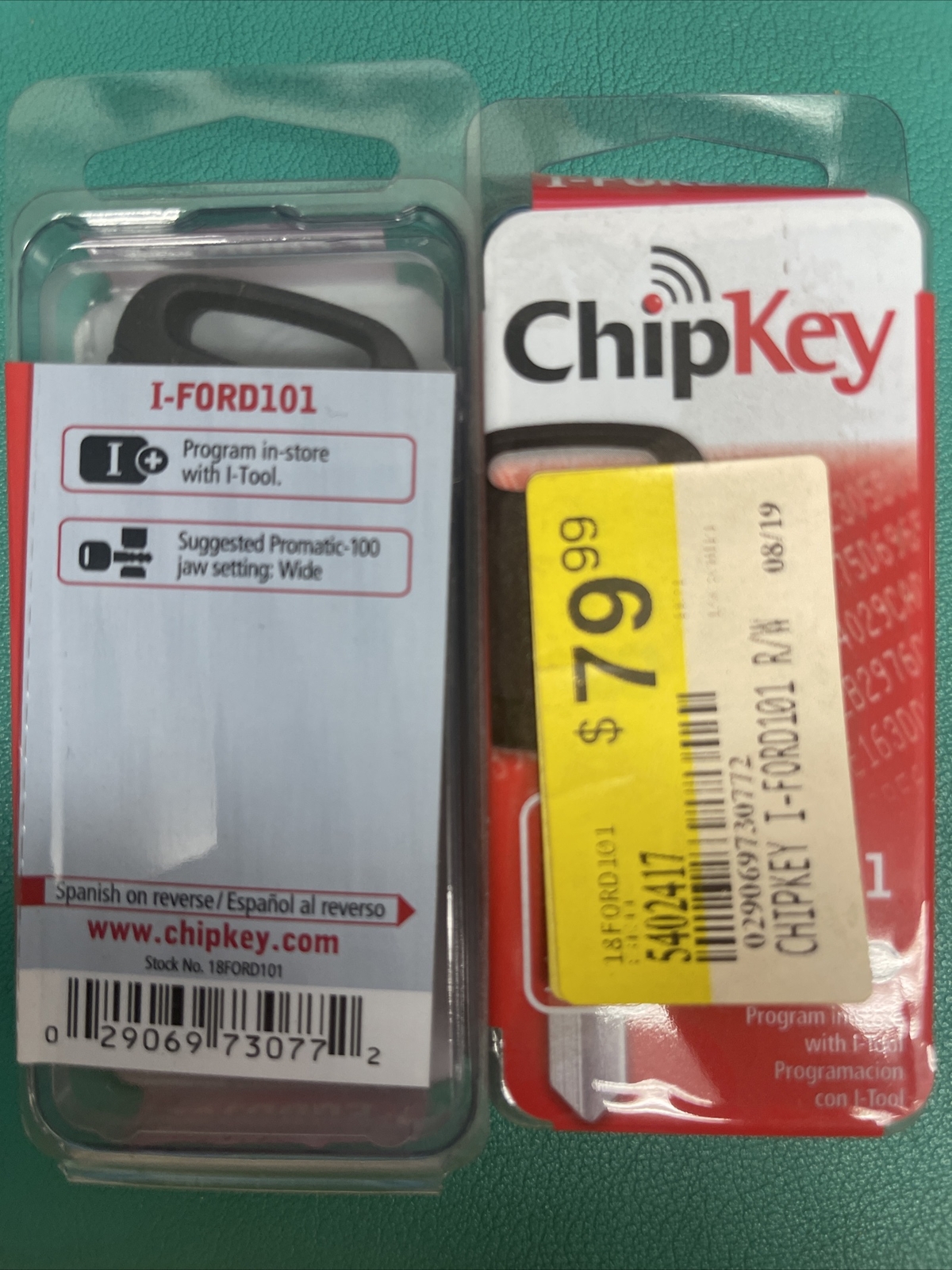 Programmable Car Chipkey Blanks,No 18FORD101, Hy-Ko Prod Co