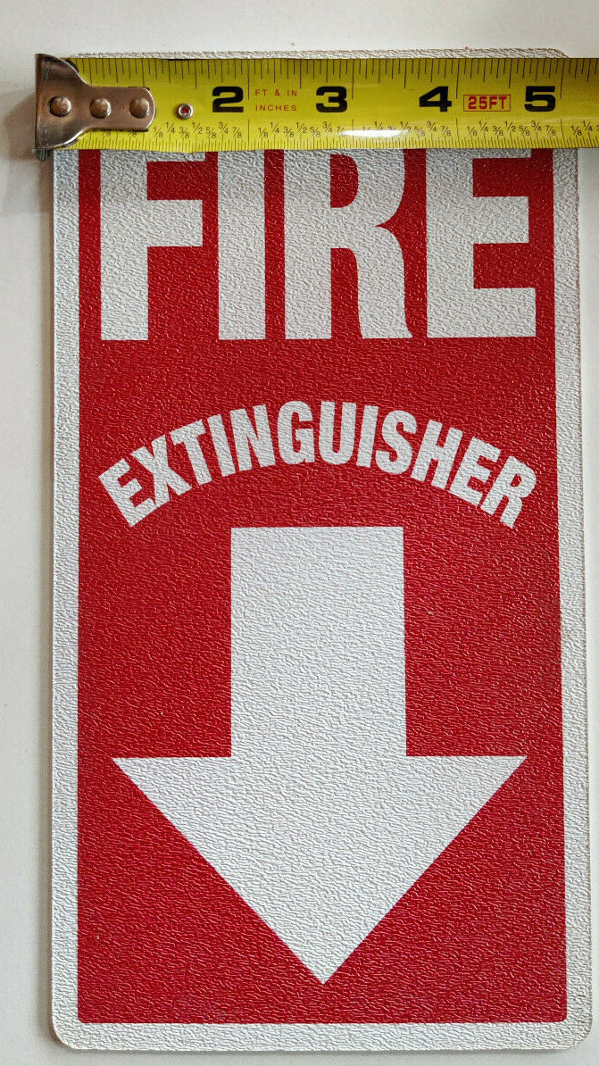 Plastic Fire Extinguisher Sign / Panel 5-1/8” x 9-5/8”