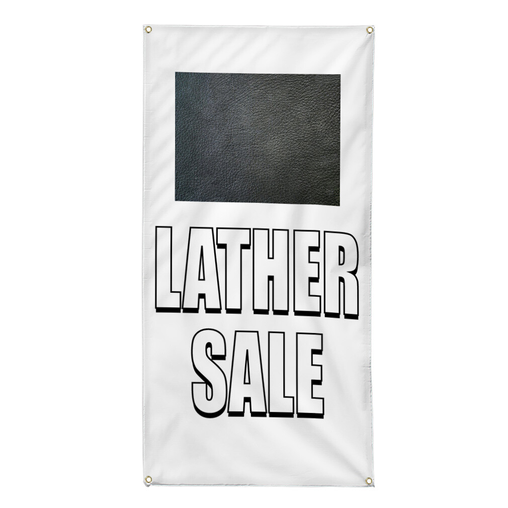 Vertical Vinyl Banner Multiple Sizes Leather Deal Advertisement Outdoor