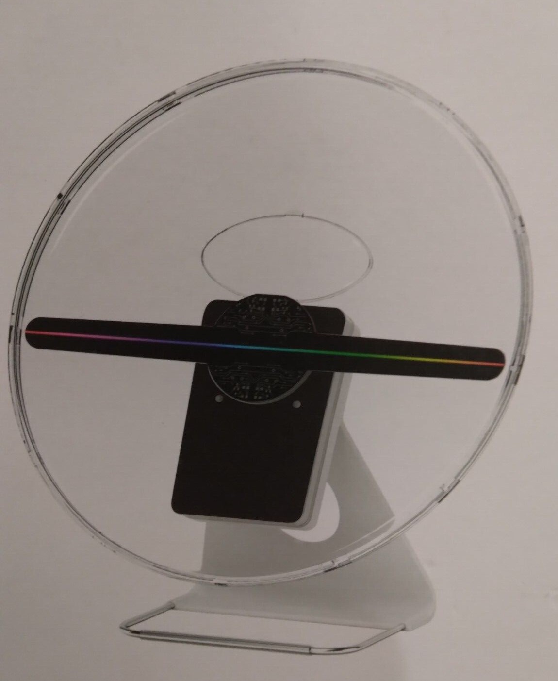 ROMIX 30cm Diameter 3D White Holographic Fan 256 LEDs Advertising/Display