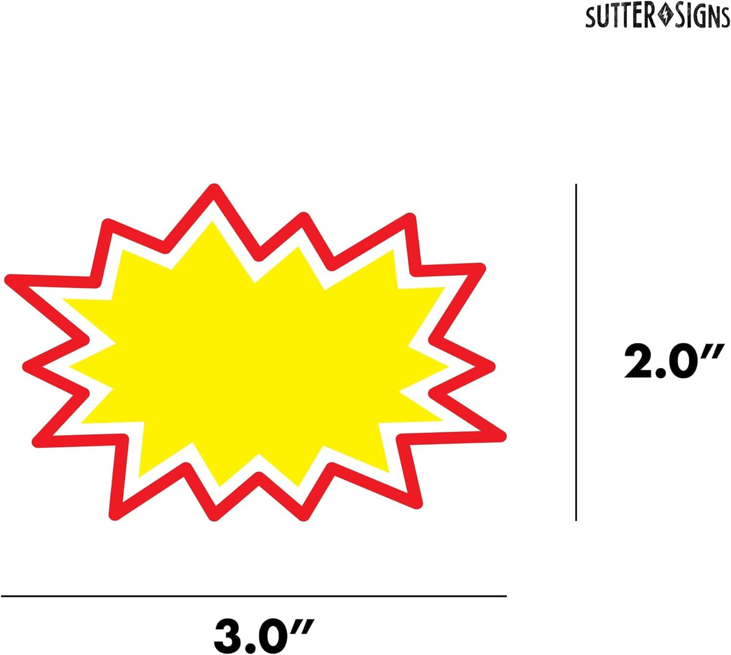 Starburst Signs with Stickers 200Pcs | Price Tags for Garage, Estate, Yard Sales