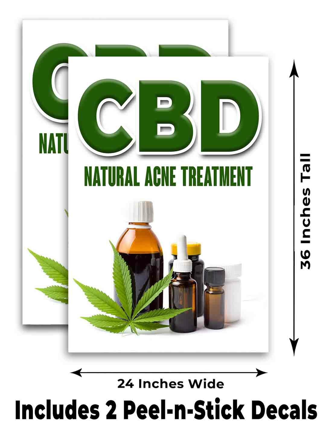 CBD NATURAL ACNE TREATMENT Signicade 24×36 A Frame Sidewalk Sign Double Sided