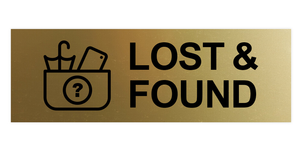 Basic Lost And Found Wall or Door Sign