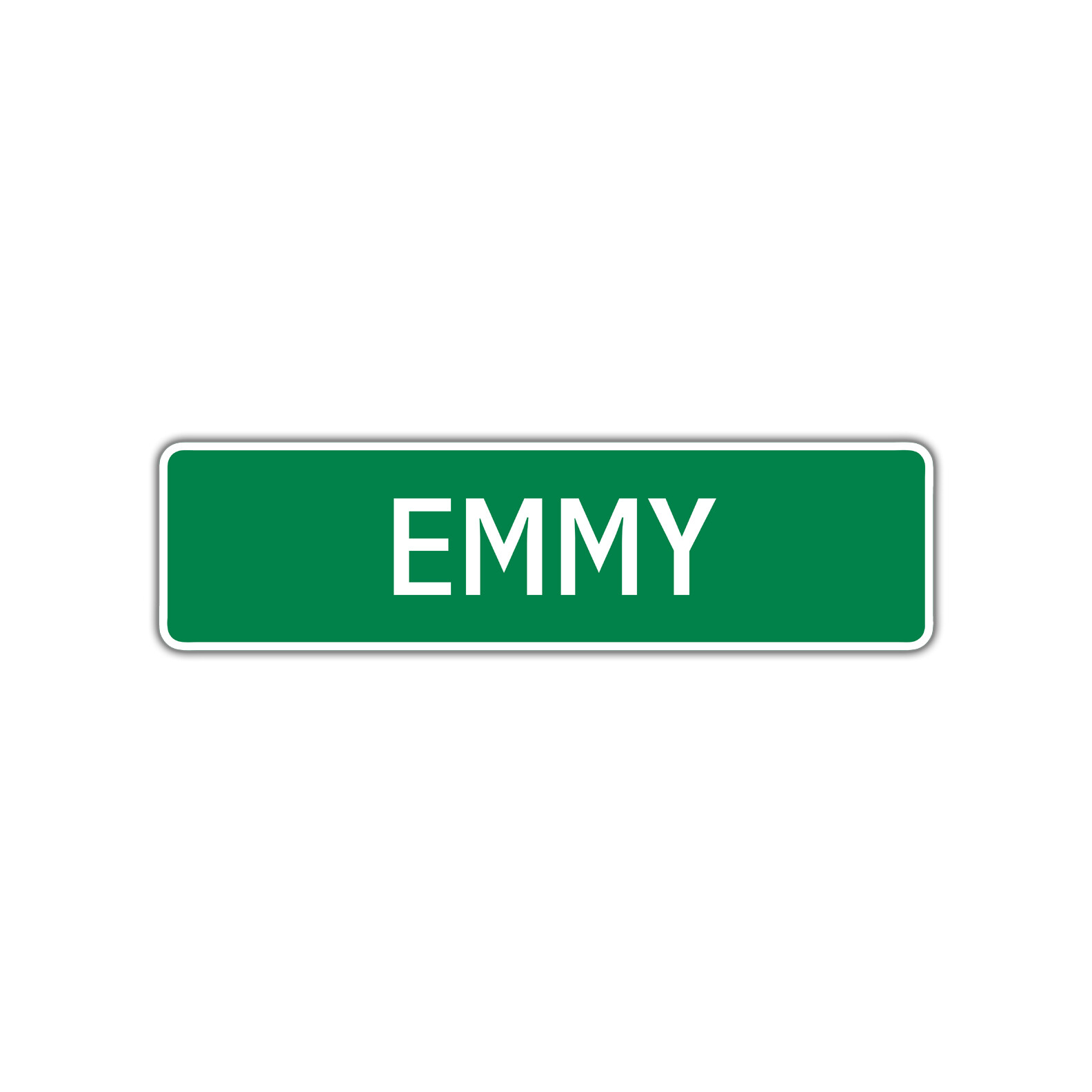 Emmy Girls Name Letter Printed Label Wall Art Decor Novelty Aluminum Metal Sign