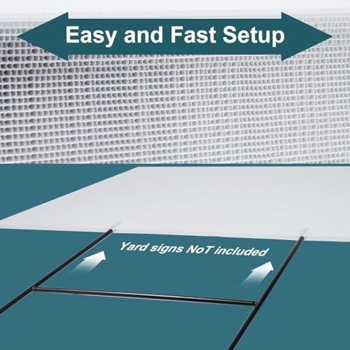25 Pack Heavy Duty Metal Yard Sign Stakes – 16.5×7 Inch H-Shaped Wire Holders, W