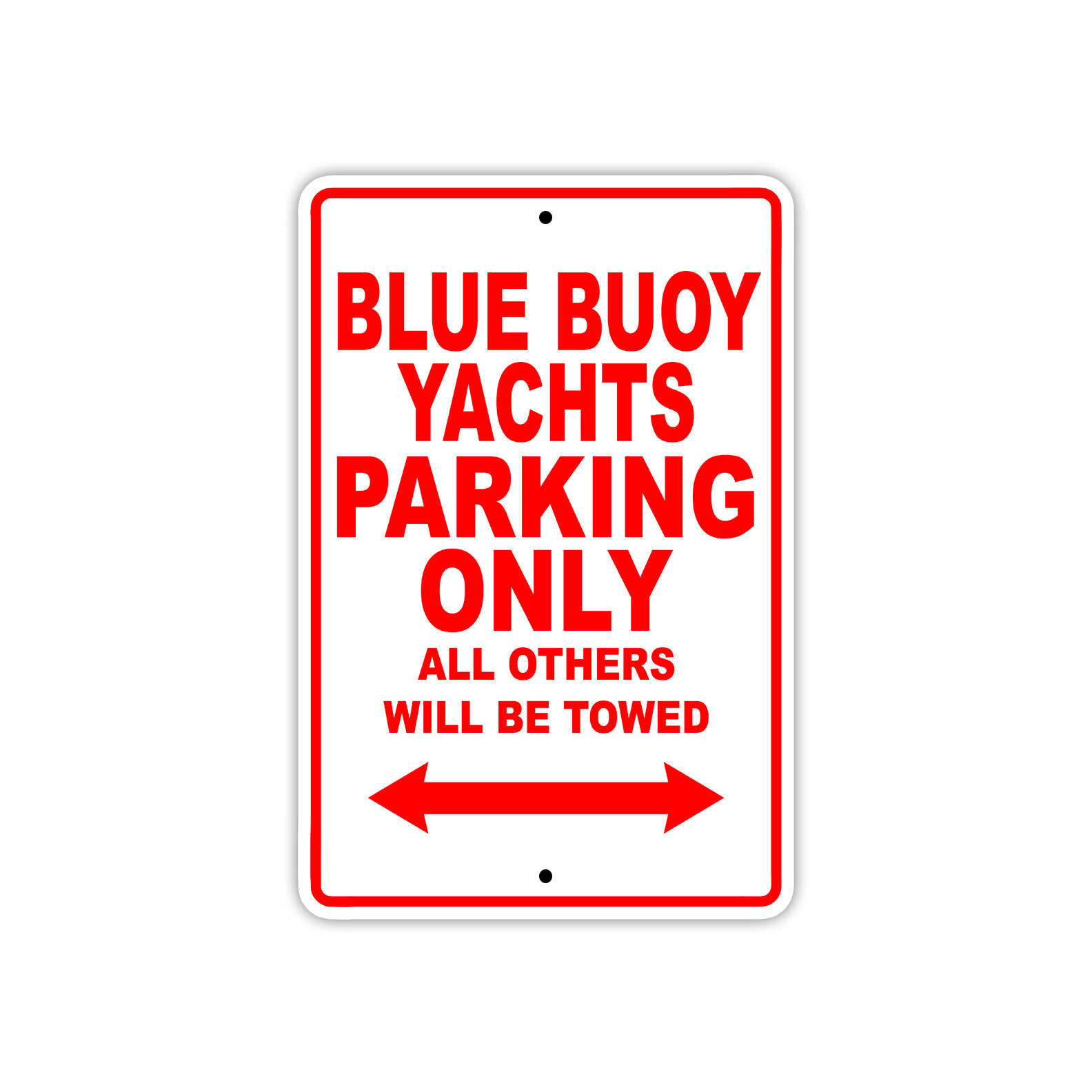 Blue Buoy Yachts Parking Only Boat Ship Notice Decor Novelty Aluminum Metal Sign