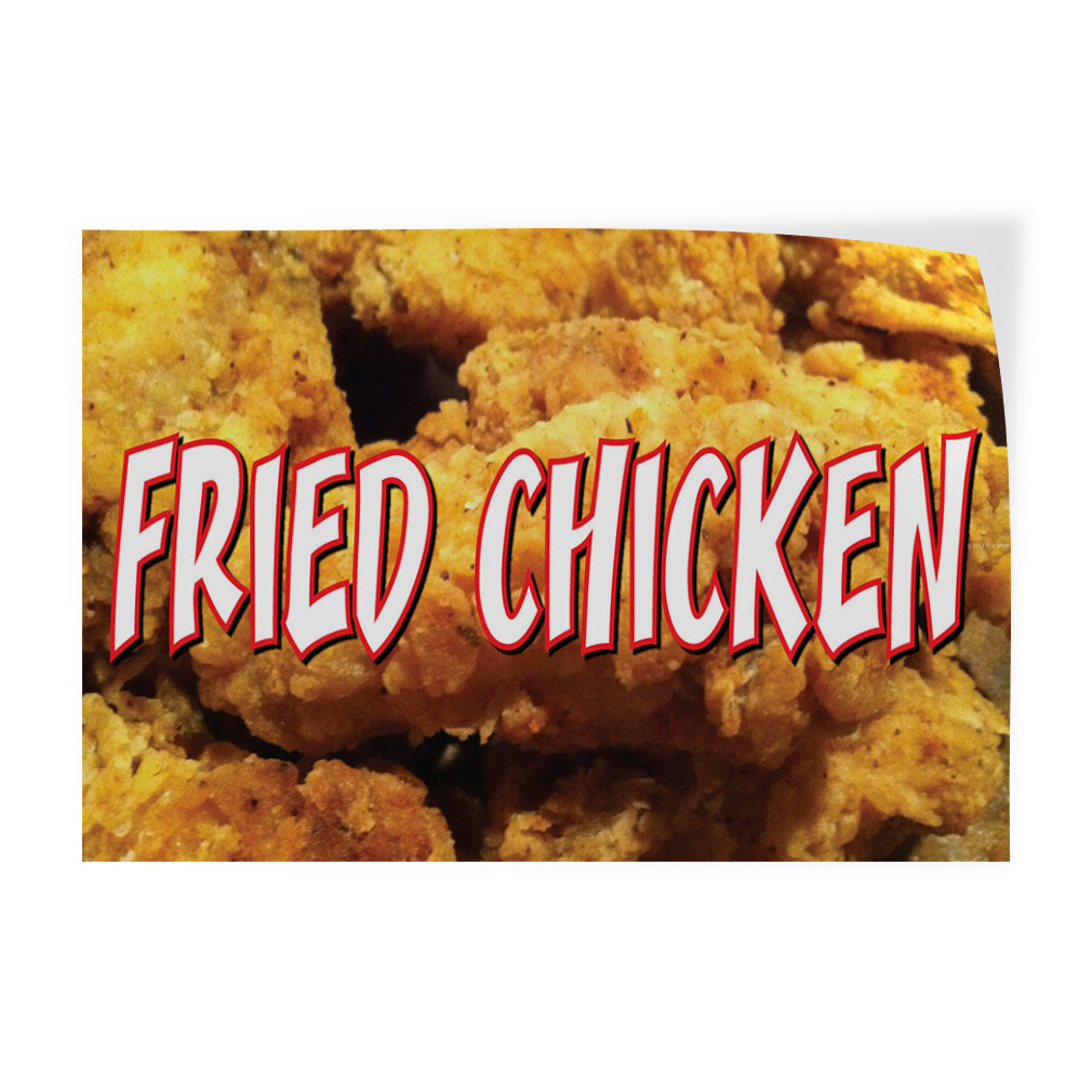 Decal Stickers Fried Chicken Restaurant Cafe Bar Vinyl Store Sign Label