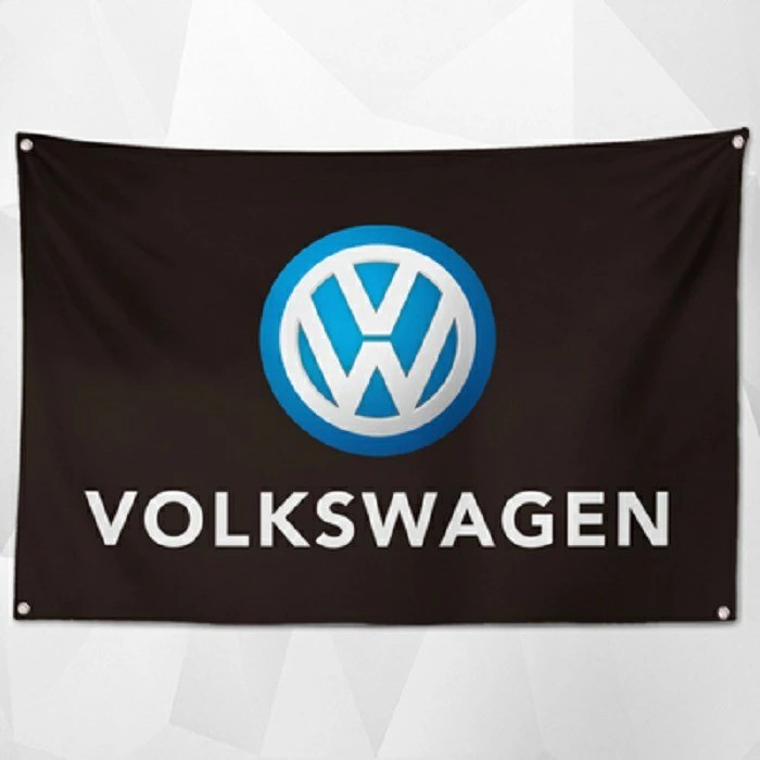 Volkswagen Black 150cm x 90cm Tapestry Flag Banner Garage Sign JDM #1018