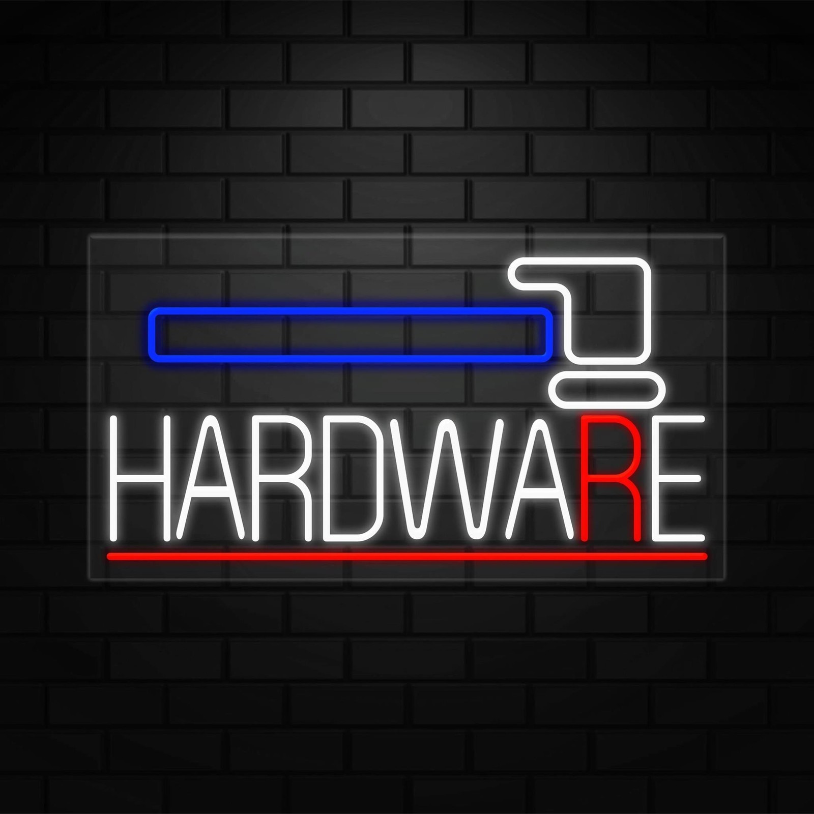 Hardware Neon Sign for Retail Displays | LED Flex Neon | 37″W x 20″H x 1″D