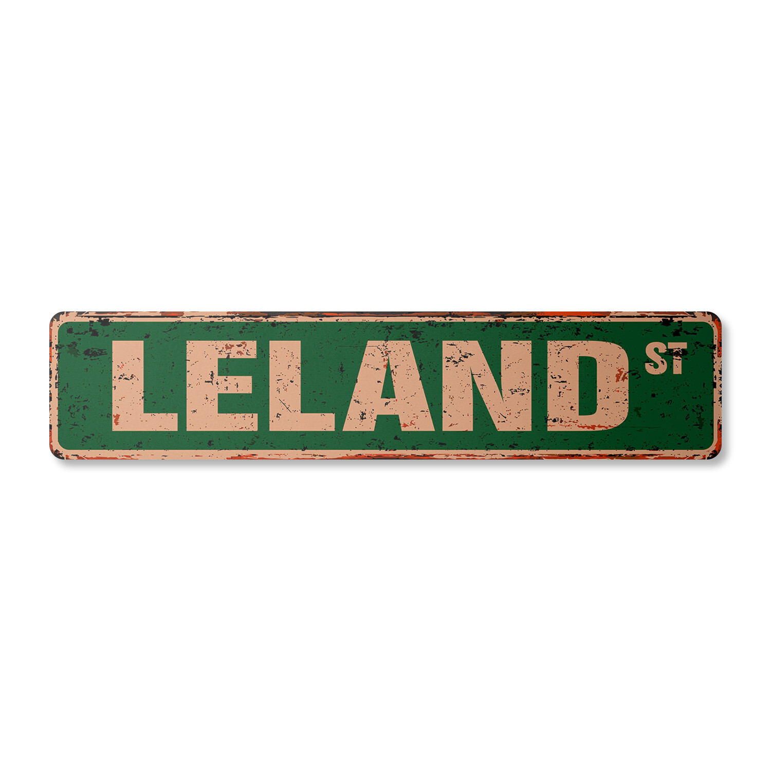 LELAND Vintage Street Sign Childrens Name Room Metal Sign