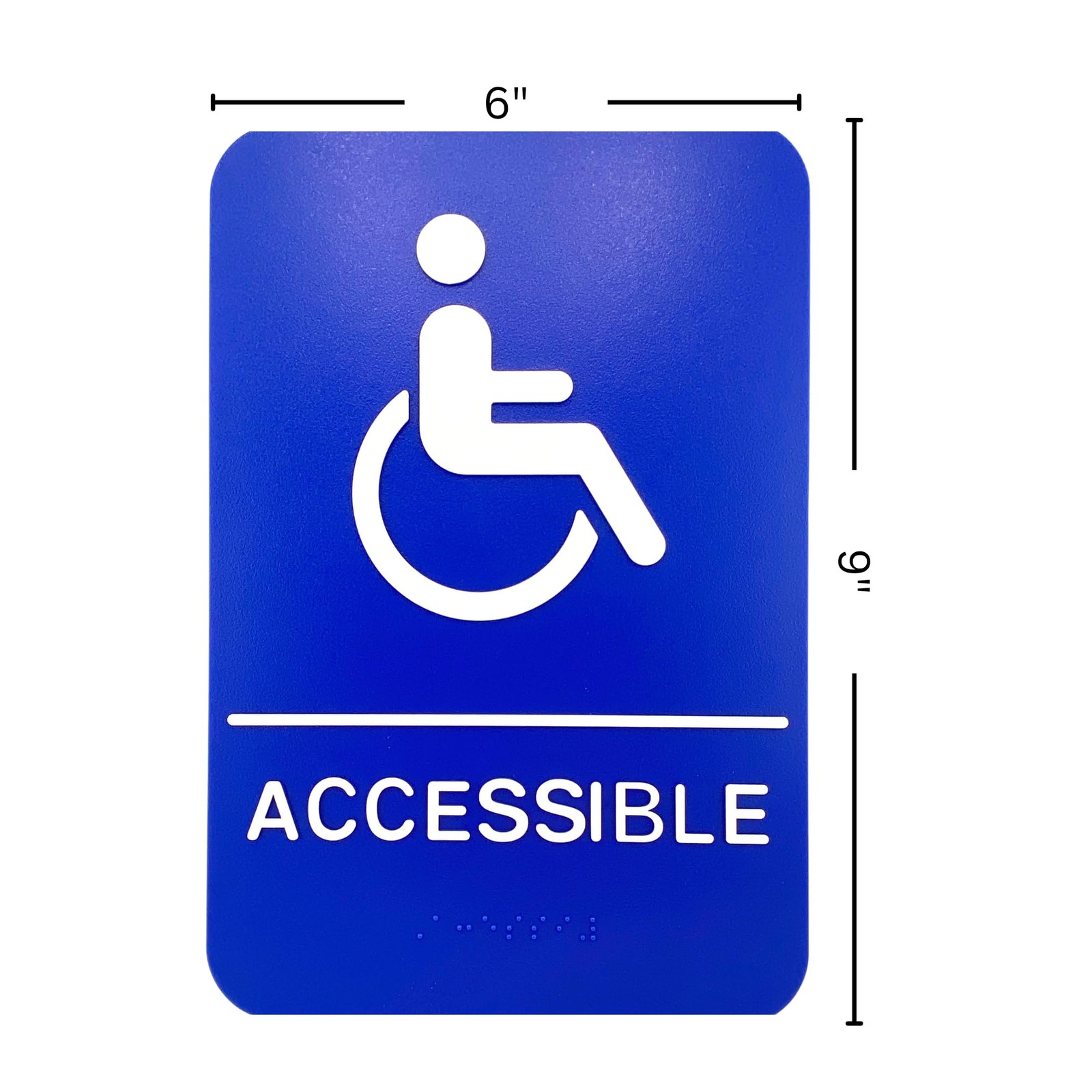 ADA Handicap Accessible Compliant Sign with Braille Sign w/Adhesive Back – Du…