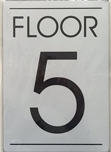 FLOOR 5 SIGN (WHITE)