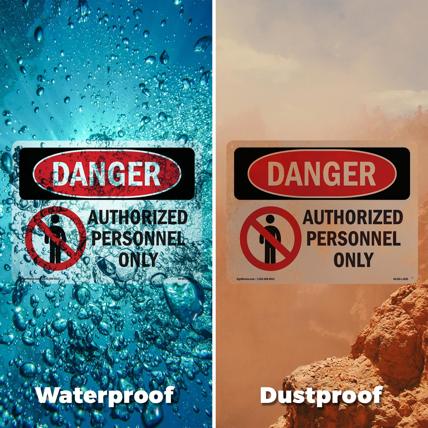 Authorized Personnel Only OSHA Danger Sign Metal Plastic Or Decal – 5 or 10 Pack
