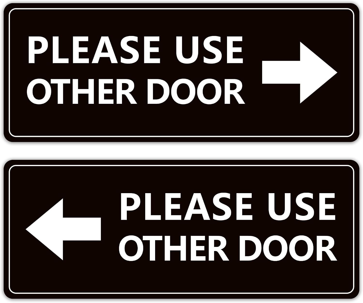 2Pack Use Other Door Sign Sticker，Self-Adhesive Weatherproof Vinyl Please Use Ot