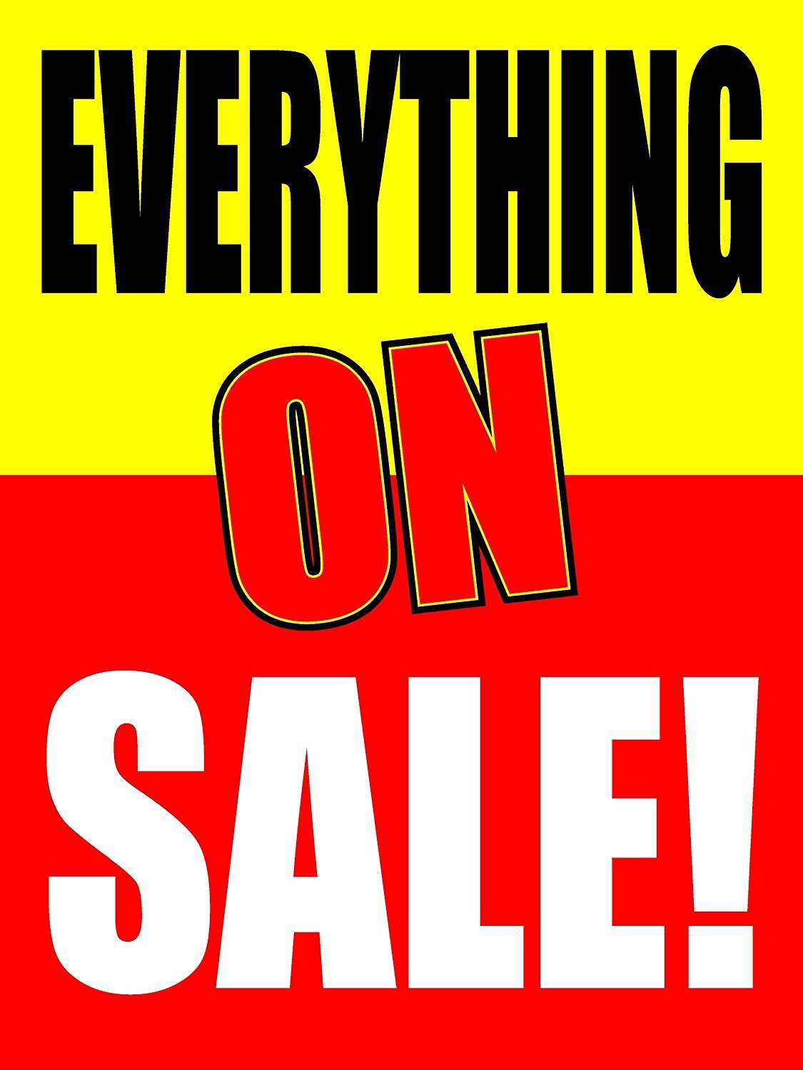 Promotional | Retail Window Display Sign | 18″W x 24″H