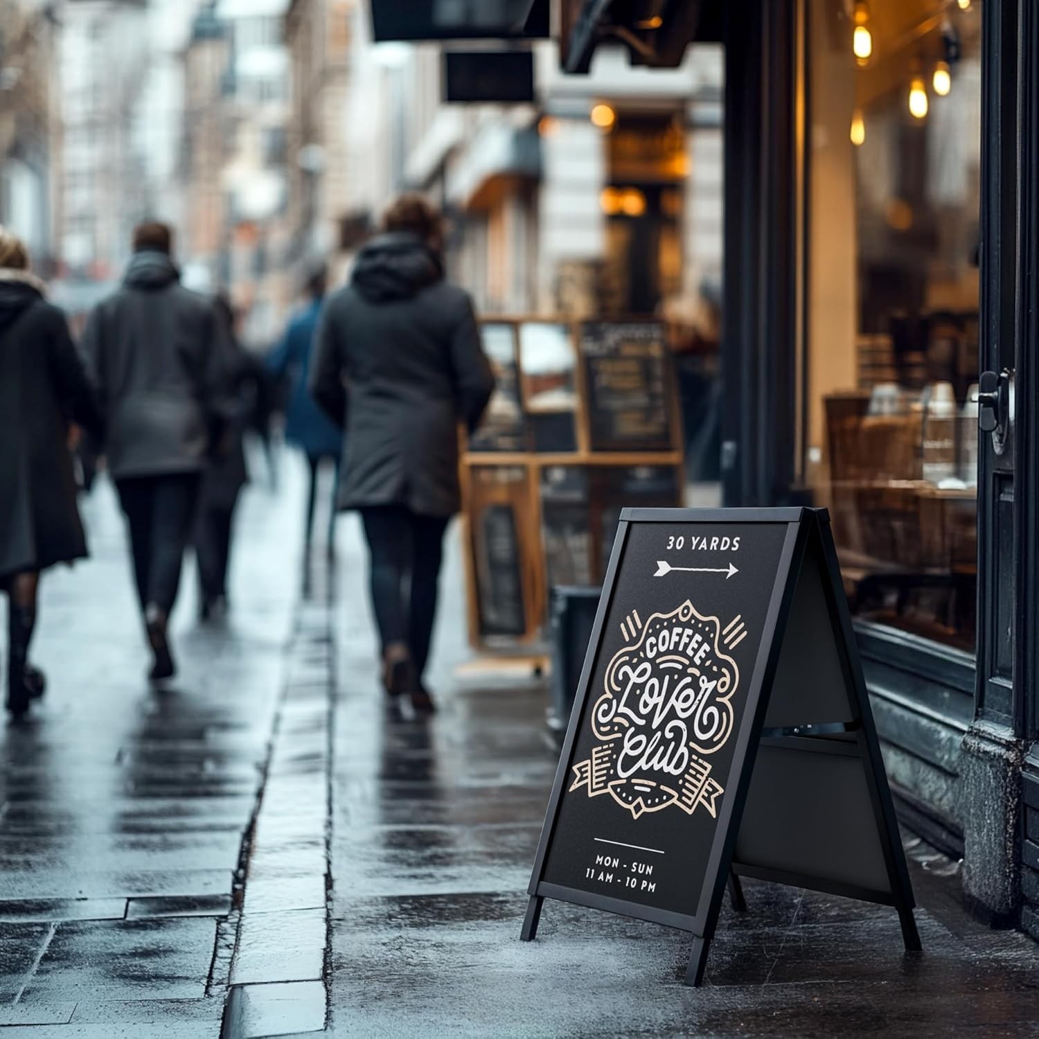 Heavy Duty Folding Frame Sign, Double-Sided Sandwich Board
