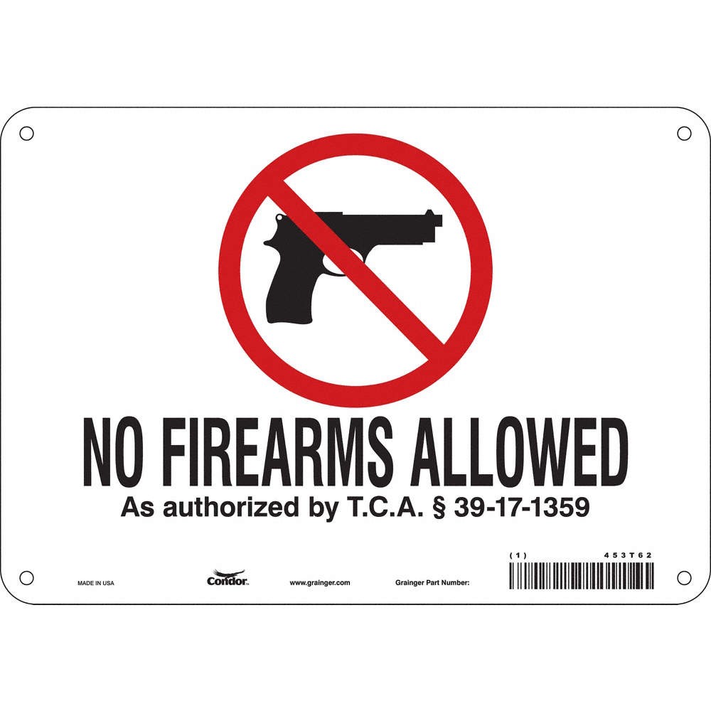 CONDOR 453T62 Safety Sign,7 in x 10 in,Aluminum 453T62