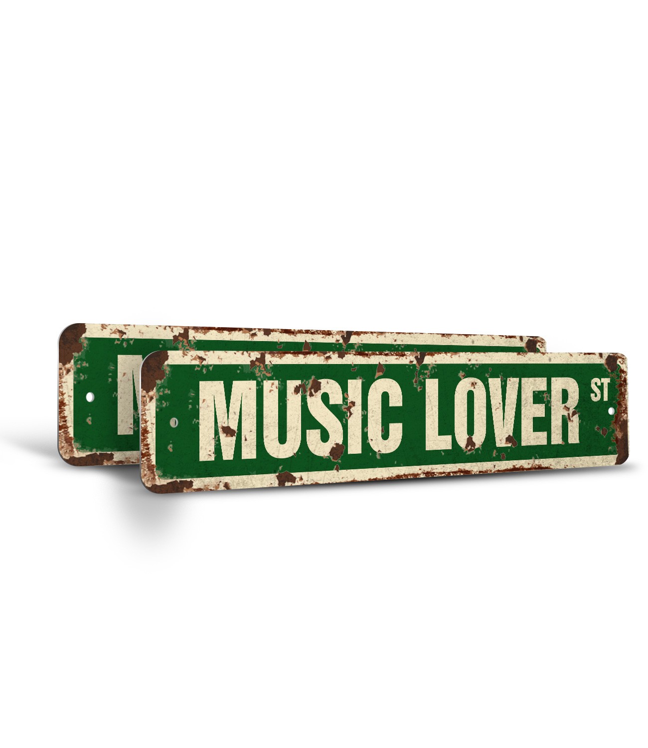 MUSIC LOVER Vintage Style Street Sign Metal Plastic band singer CD lesson
