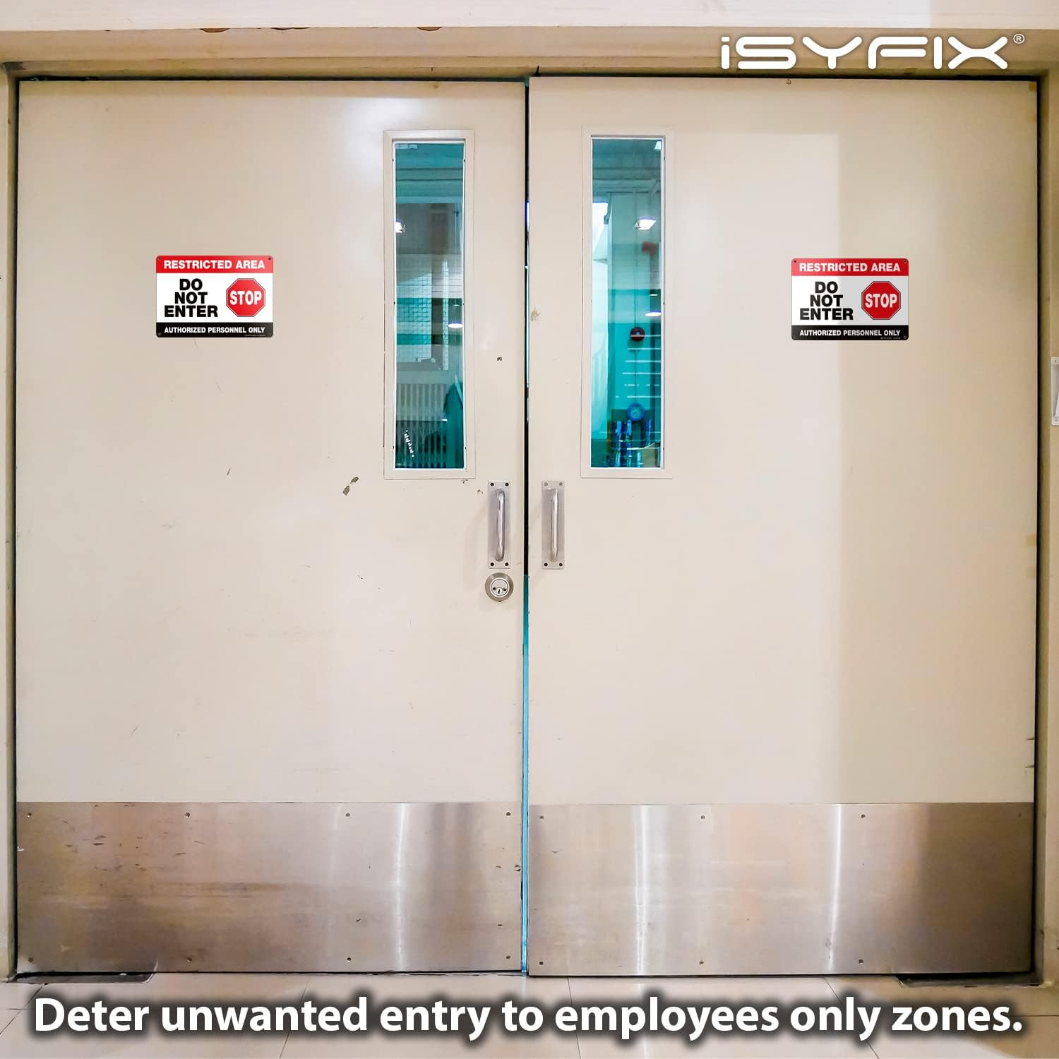 Restricted Area Do Not Enter Signs 2 Pack Authorized Personnel Only Wall Signs