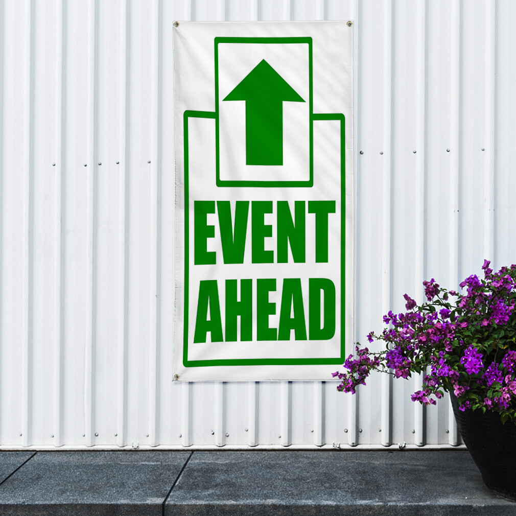Vertical Vinyl Banner Multiple Sizes Event Ahead Parking Lifestyle Outdoor
